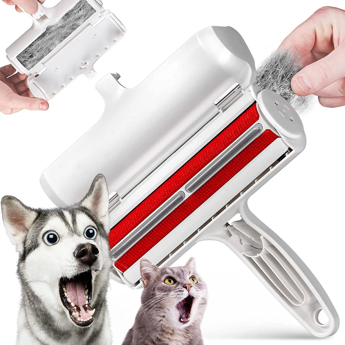 Rouleau anti-poils pour chien et chat – nettoyage des meubles, du canapé et des vêtements