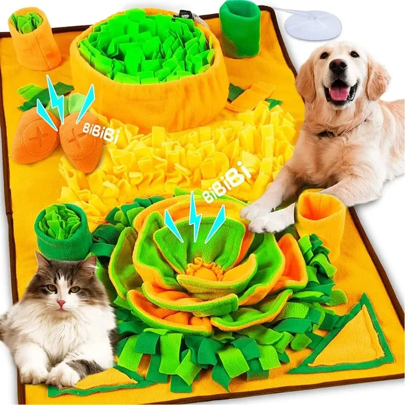 Tapis à renifler pour chien – jeu de recherche et mangeoire lente