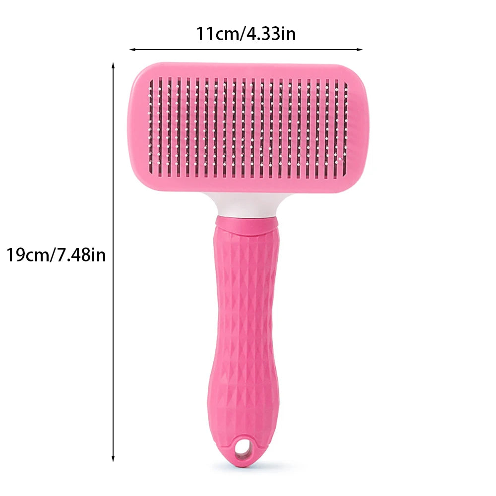 Brosse autonettoyante pour chien et chat – retire poils morts et nœuds