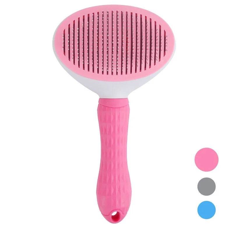 Brosse autonettoyante pour chien et chat – retire poils morts et nœuds