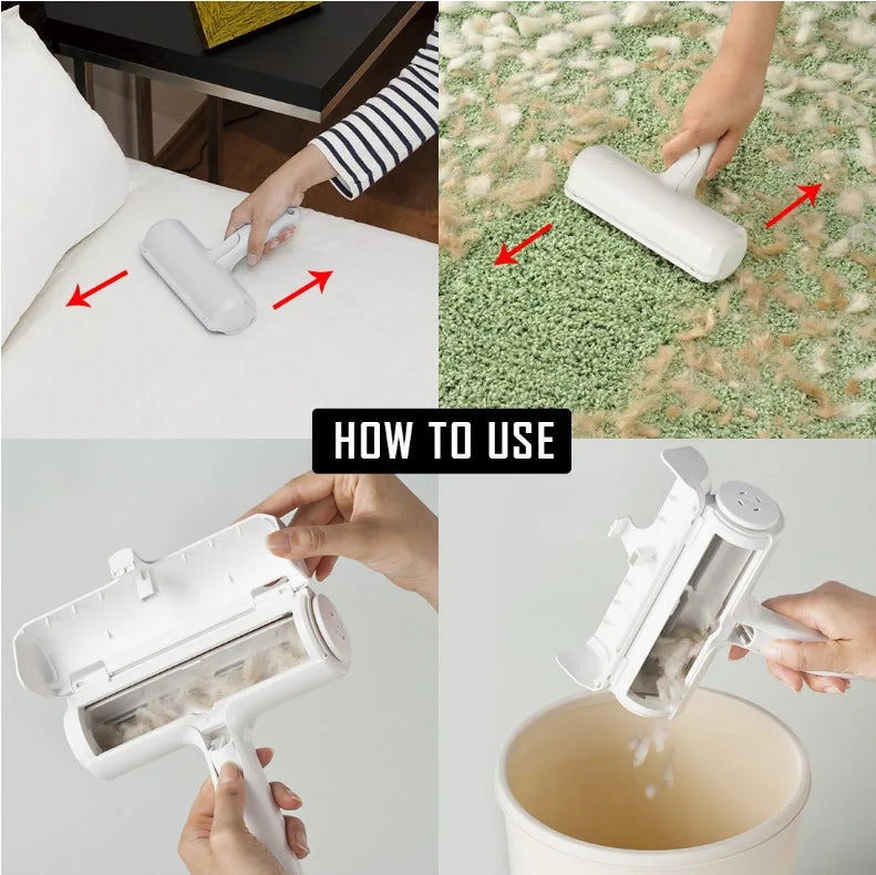 Rouleau anti-poils pour chien et chat – nettoyage des meubles, du canapé et des vêtements