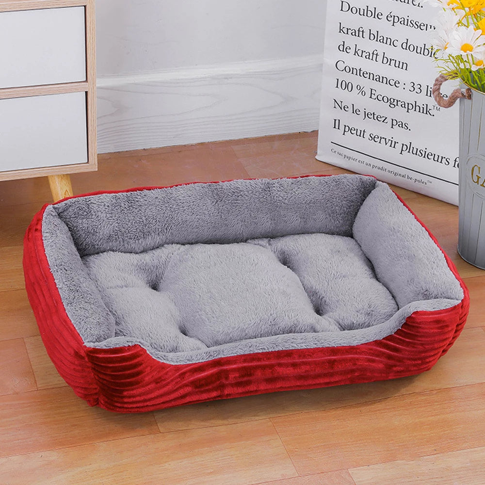 Panier canapé moelleux pour chien et chat – coussin chaud et lavable