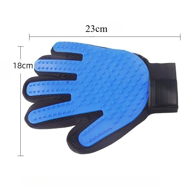Gant de bain et de toilettage en silicone pour chien et chat – retire les poils, massage