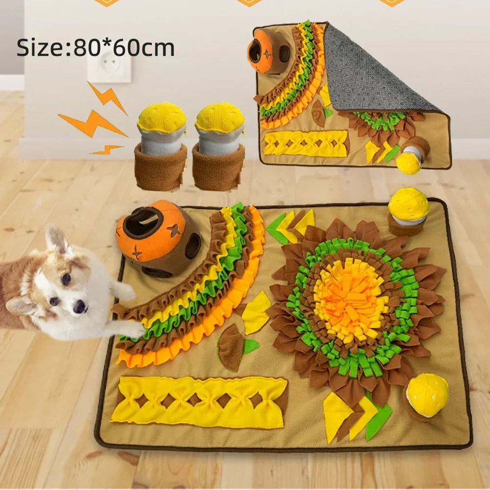Tapis à renifler pour chien – jeu de recherche et mangeoire lente